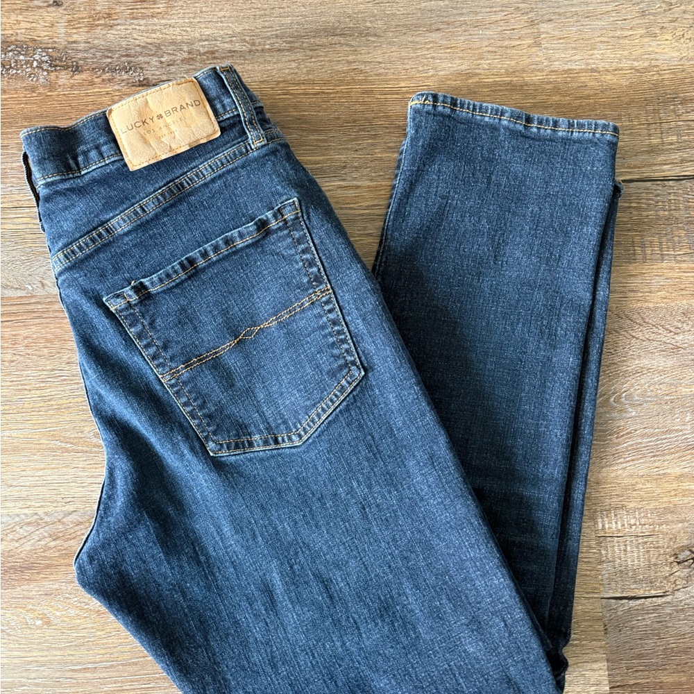 Lucky Brand Men's Dark Blue Straight Jeans